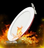 Luz descendente redondo y delgado con clasificación contra incendios, serie FDL06/09/12/18